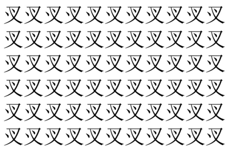 【脳トレ】「㕚」の中に紛れて1つ違う文字がある！？あなたは何秒で探し出せるかな？？【違う文字を探せ！】
