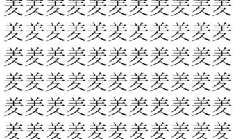 【脳トレ】「羑」の中に紛れて1つ違う文字がある！？あなたは何秒で探し出せるかな？？【違う文字を探せ！】