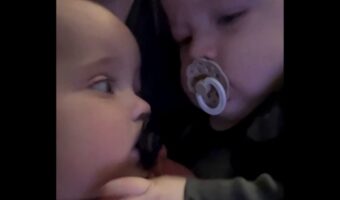 おしゃぶりを取られたら・・。双子の赤ちゃんの熱い掛け合いが始まった！【アメリカ・動画】