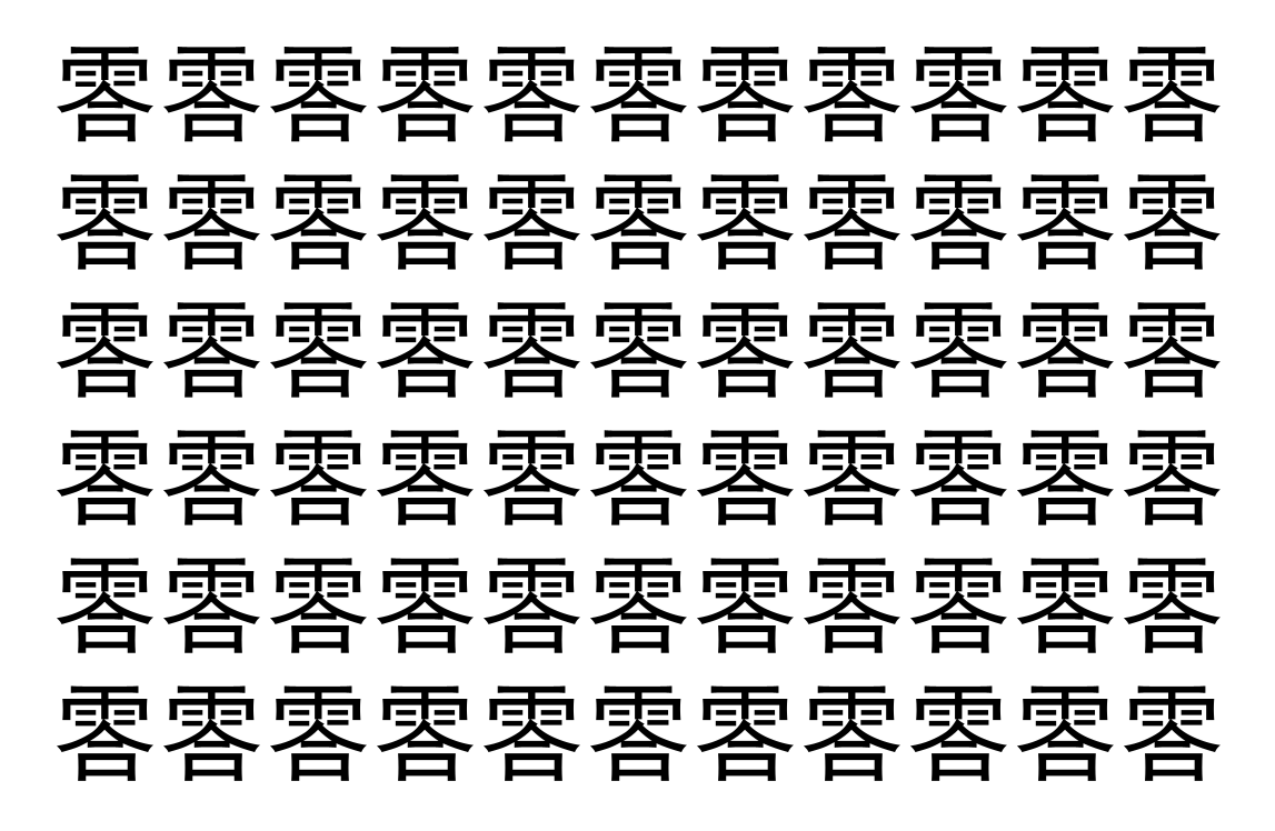 【脳トレ】「䨐」の中に紛れて1つ違う文字がある！？あなたは何秒で探し出せるかな？？【違う文字を探せ！】