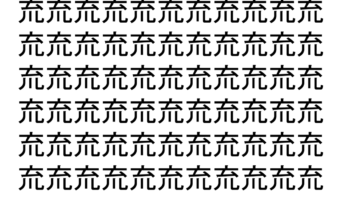 【脳トレ】「㐬」の中に紛れて1つ違う文字がある！？あなたは何秒で探し出せるかな？？【違う文字を探せ！】