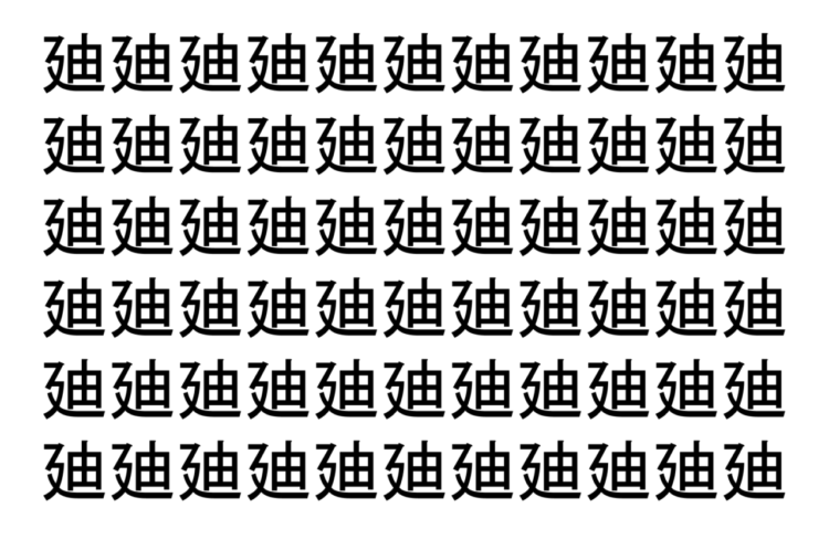 【脳トレ】「廸」の中に紛れて1つ違う文字がある！？あなたは何秒で探し出せるかな？？【違う文字を探せ！】
