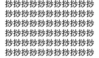【脳トレ】「挱」の中に紛れて1つ違う文字がある！？あなたは何秒で探し出せるかな？？【違う文字を探せ！】