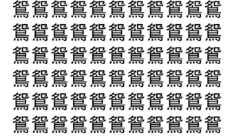 【脳トレ】「鴛」の中に紛れて1つ違う文字がある！？あなたは何秒で探し出せるかな？？【違う文字を探せ！】
