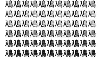 【脳トレ】「鳰」の中に紛れて1つ違う文字がある！？あなたは何秒で探し出せるかな？？【違う文字を探せ！】