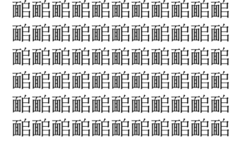 【脳トレ】「𩈜」の中に紛れて1つ違う文字がある！？あなたは何秒で探し出せるかな？？【違う文字を探せ！】