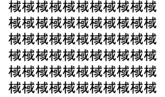 【脳トレ】「棫」の中に紛れて1つ違う文字がある！？あなたは何秒で探し出せるかな？？【違う文字を探せ！】