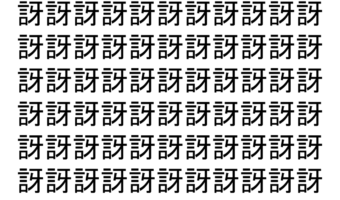 【脳トレ】「訝」の中に紛れて1つ違う文字がある！？あなたは何秒で探し出せるかな？？【違う文字を探せ！】