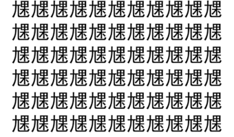 【脳トレ】「㞅」の中に紛れて1つ違う文字がある！？あなたは何秒で探し出せるかな？？【違う文字を探せ！】