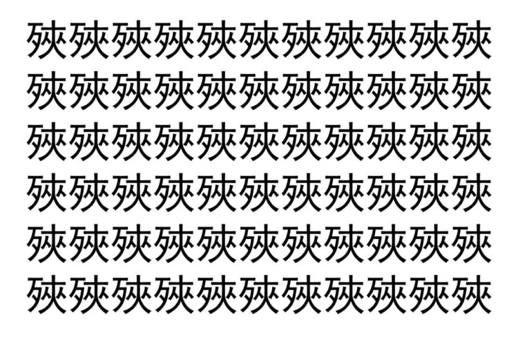 【脳トレ】「殎」の中に紛れて1つ違う文字がある！？あなたは何秒で探し出せるかな？？【違う文字を探せ！】