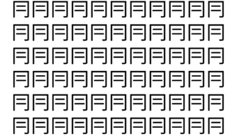 【脳トレ】「冃」の中に紛れて1つ違う文字がある！？あなたは何秒で探し出せるかな？？【違う文字を探せ！】