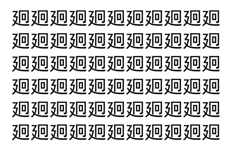 【脳トレ】「㢠」の中に紛れて1つ違う文字がある！？あなたは何秒で探し出せるかな？？【違う文字を探せ！】