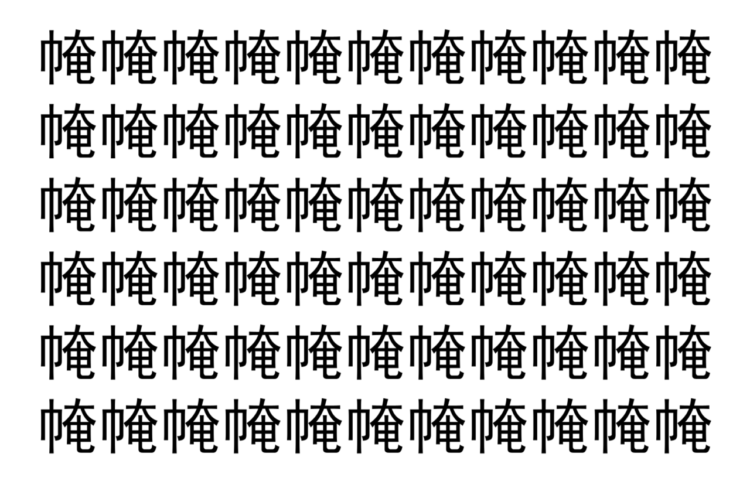 【脳トレ】「㡋」の中に紛れて1つ違う文字がある！？あなたは何秒で探し出せるかな？？【違う文字を探せ！】