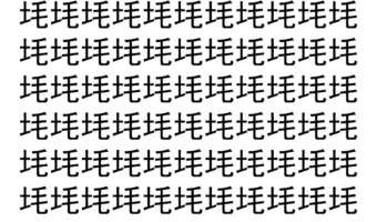 【脳トレ】「㘪」の中に紛れて1つ違う文字がある！？あなたは何秒で探し出せるかな？？【違う文字を探せ！】
