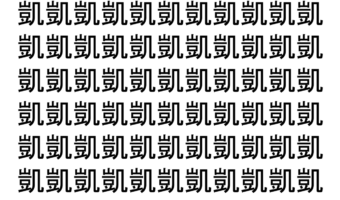 【脳トレ】「凱」の中に紛れて1つ違う文字がある！？あなたは何秒で探し出せるかな？？【違う文字を探せ！】