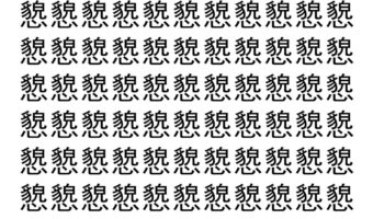 【脳トレ】「㦝」の中に紛れて1つ違う文字がある！？あなたは何秒で探し出せるかな？？【違う文字を探せ！】