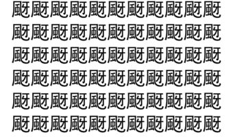 【脳トレ】「颬」の中に紛れて1つ違う文字がある！？あなたは何秒で探し出せるかな？？【違う文字を探せ！】