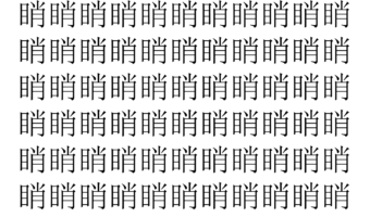 【脳トレ】「睄」の中に紛れて1つ違う文字がある！？あなたは何秒で探し出せるかな？？【違う文字を探せ！】
