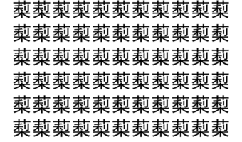 【脳トレ】「䔧」の中に紛れて1つ違う文字がある！？あなたは何秒で探し出せるかな？？【違う文字を探せ！】