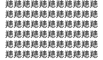 【脳トレ】「䍺」の中に紛れて1つ違う文字がある！？あなたは何秒で探し出せるかな？？【違う文字を探せ！】