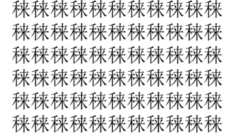 【脳トレ】「𥟂」の中に紛れて1つ違う文字がある！？あなたは何秒で探し出せるかな？？【違う文字を探せ！】