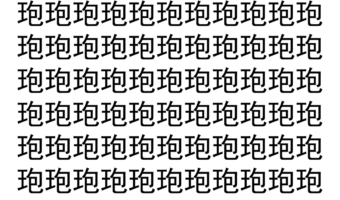 【脳トレ】「玸」の中に紛れて1つ違う文字がある！？あなたは何秒で探し出せるかな？？【違う文字を探せ！】