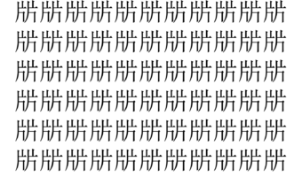 【脳トレ】「㸞」の中に紛れて1つ違う文字がある！？あなたは何秒で探し出せるかな？？【違う文字を探せ！】