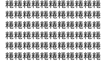 【脳トレ】「䊎」の中に紛れて1つ違う文字がある！？あなたは何秒で探し出せるかな？？【違う文字を探せ！】
