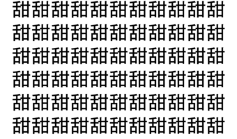 【脳トレ】「甜」の中に紛れて1つ違う文字がある！？あなたは何秒で探し出せるかな？？【違う文字を探せ！】